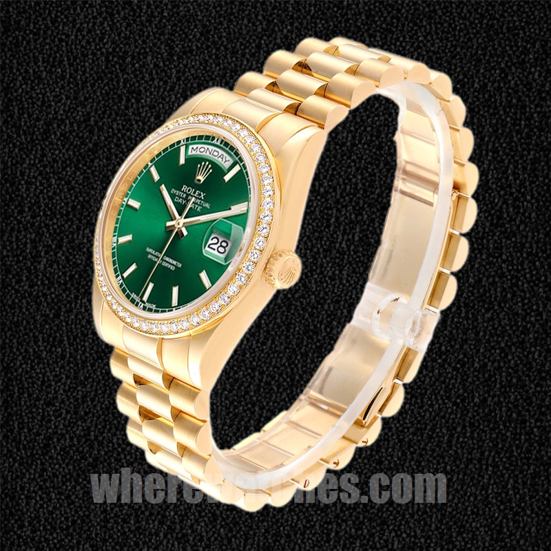 Rolex Day-Date 36mm Pour des hommes m118348-0225 Ton d'or Regardez – Image 3