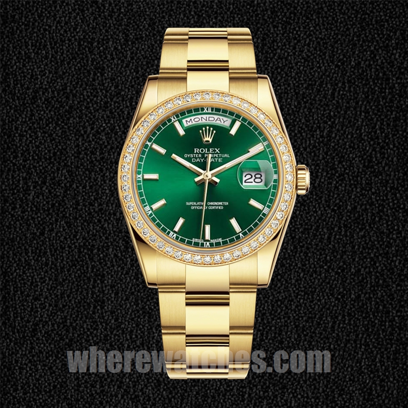 Rolex Day-Date 36mm Pour des hommes m118348-0225 Ton d'or Regardez – Image 5
