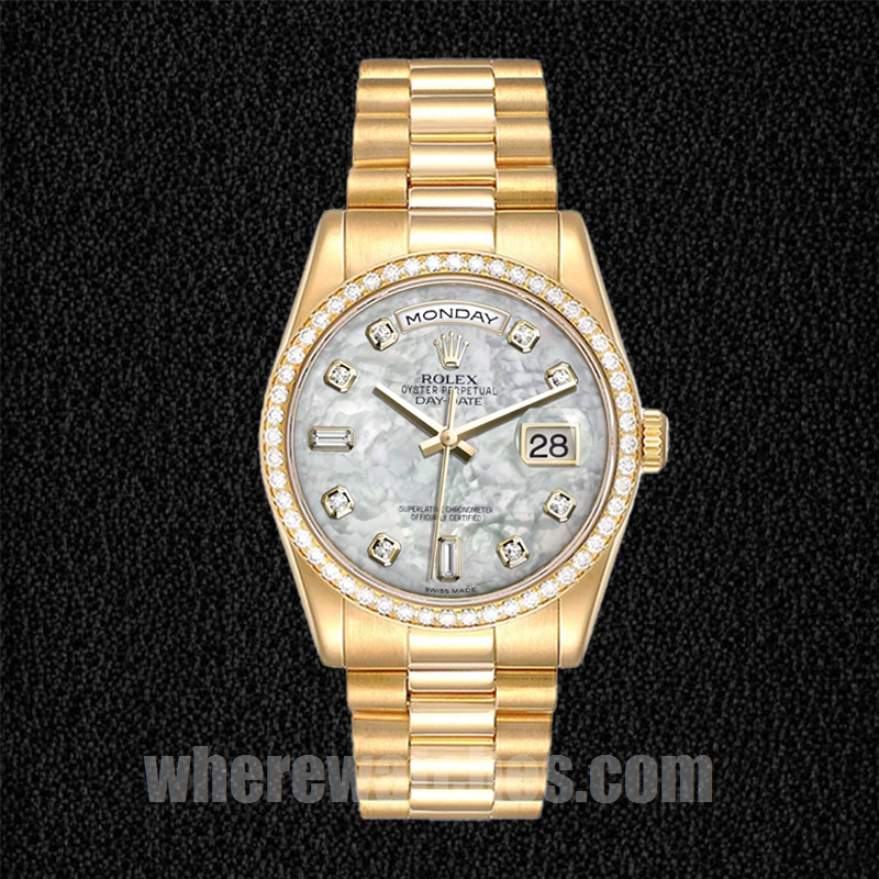 Rolex Day-Date m118348-0100 Pour des hommes 36mm Regardez Cadran en nacre – Image 2