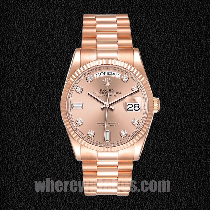 Rolex Day-Date 36mm m128235-0009 Pour des hommes Cadran en or rose – Image 2