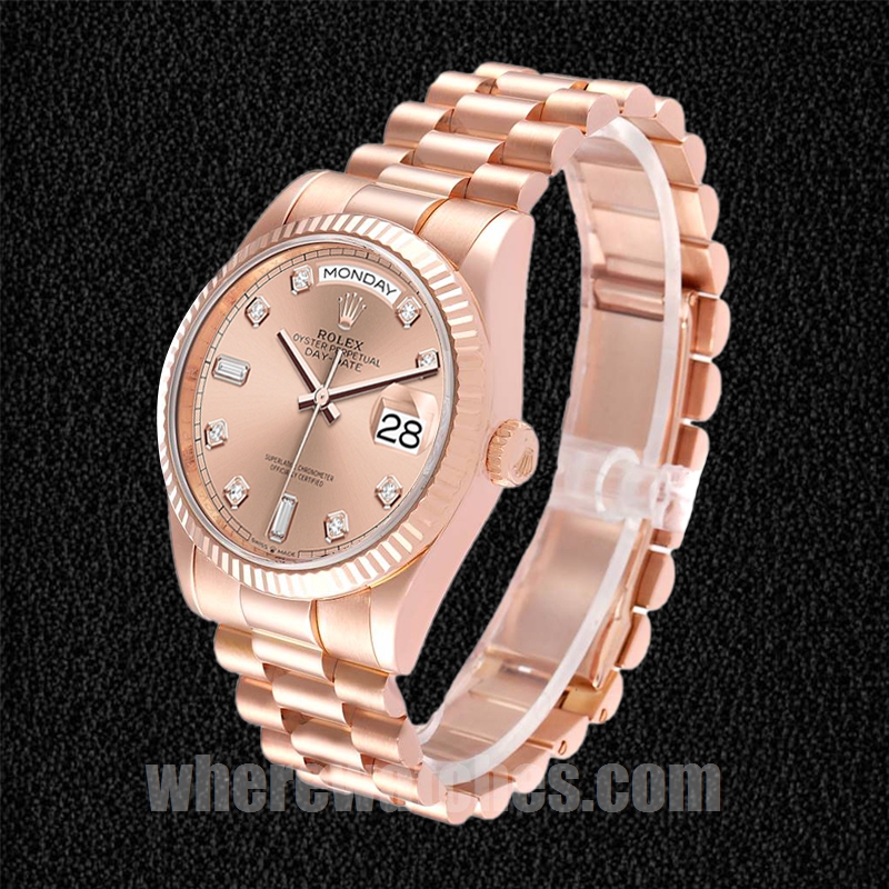 Rolex Day-Date 36mm m128235-0009 Pour des hommes Cadran en or rose – Image 3