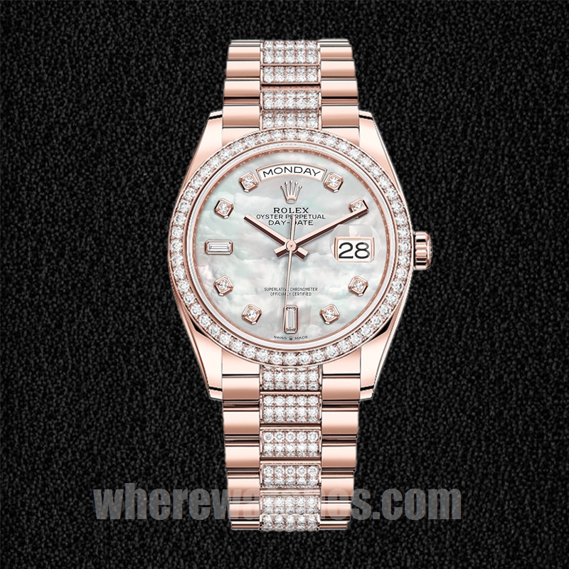Rolex Day-Date m128345rbr-0030 Pour des hommes 36mm Cadran en nacre – Image 2
