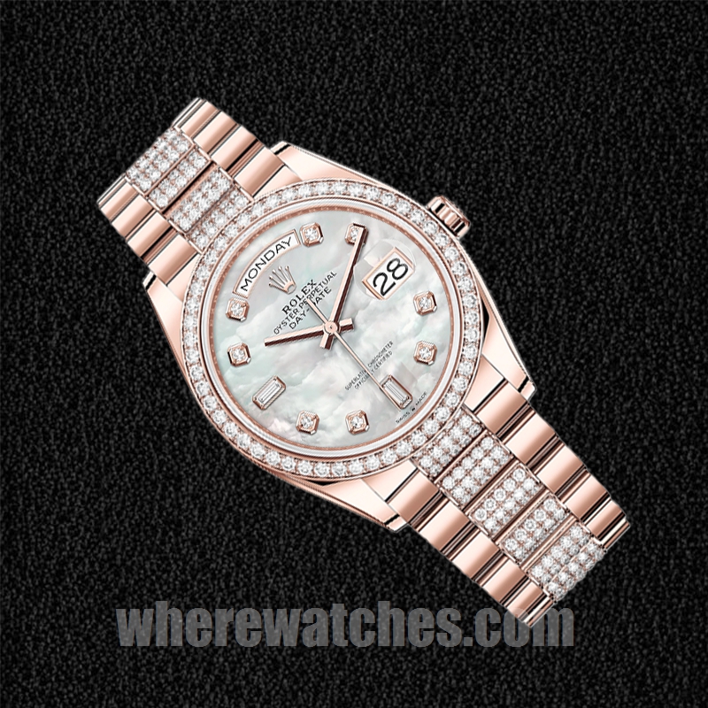 Rolex Day-Date m128345rbr-0030 Pour des hommes 36mm Cadran en nacre – Image 3