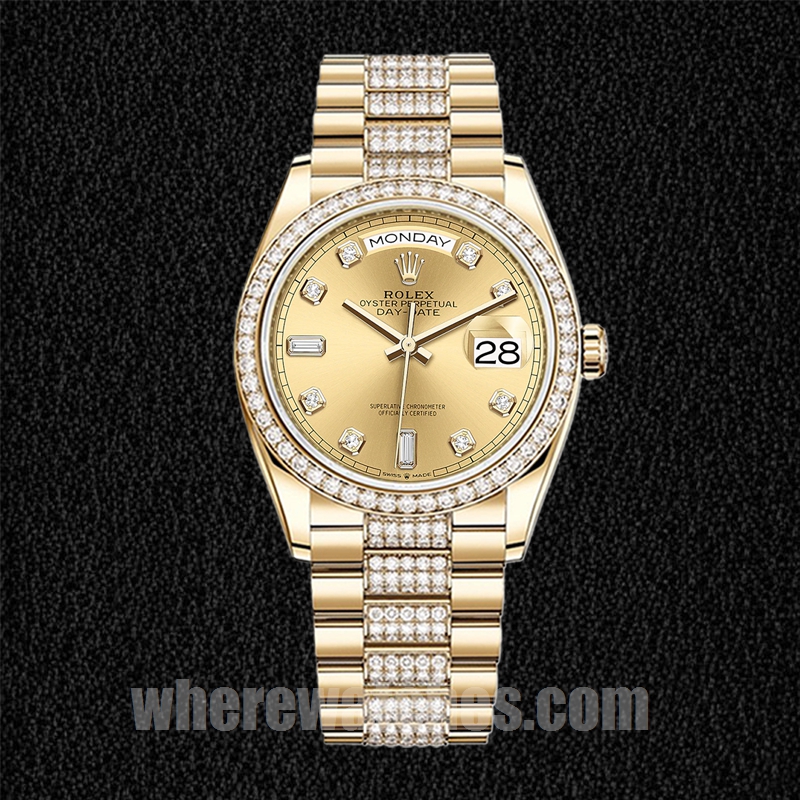 Rolex Day-Date Pour des hommes m128348rbr-0010 36mm Ton d'or – Image 2