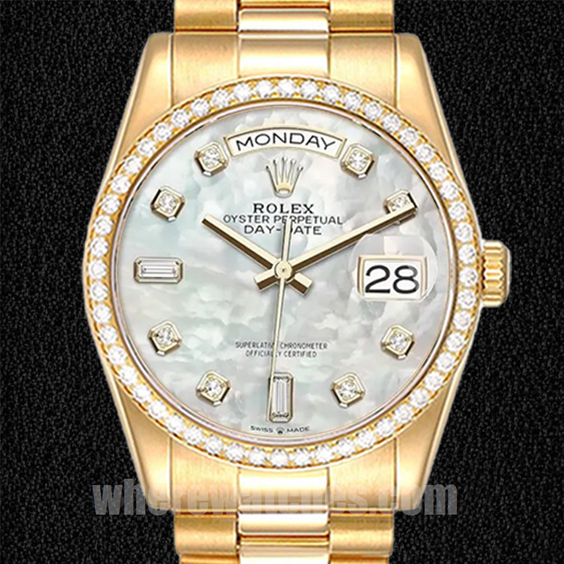Rolex Day-Date m128348rbr-0017 36mm Pour des hommes Ton d'or