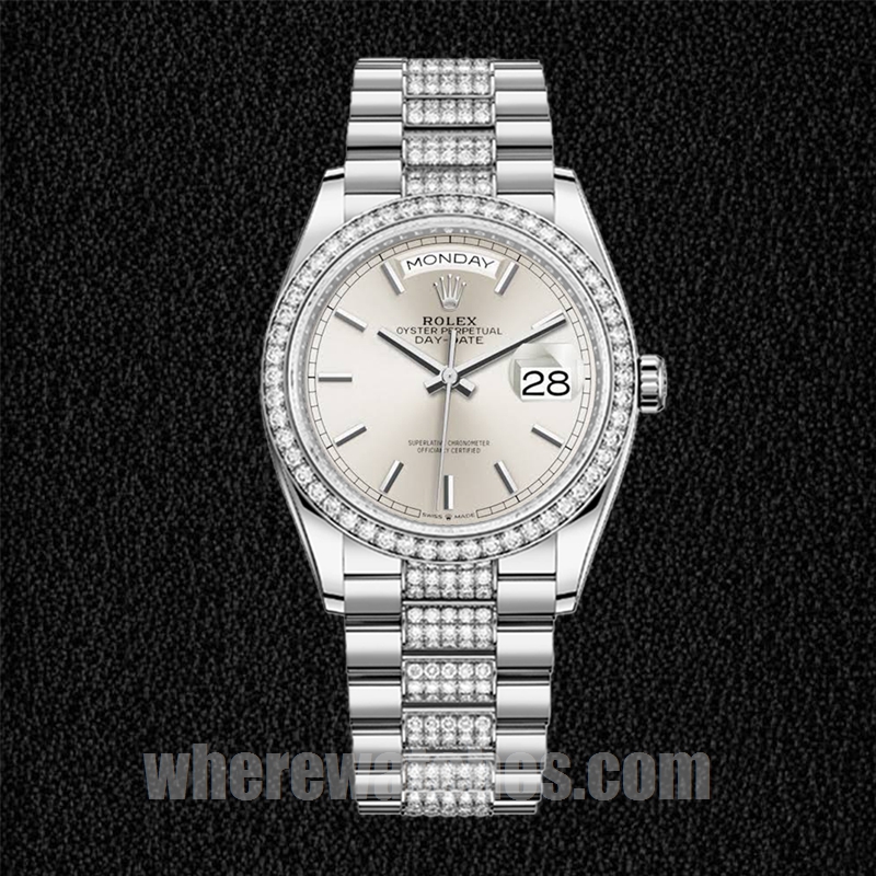 Rolex Day-Date m128349rbr-0013 36mm Pour des hommes Argenté – Image 2