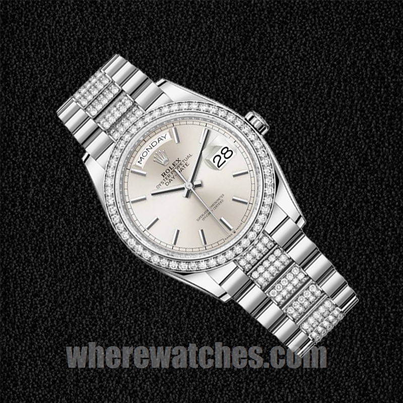 Rolex Day-Date m128349rbr-0013 36mm Pour des hommes Argenté – Image 3