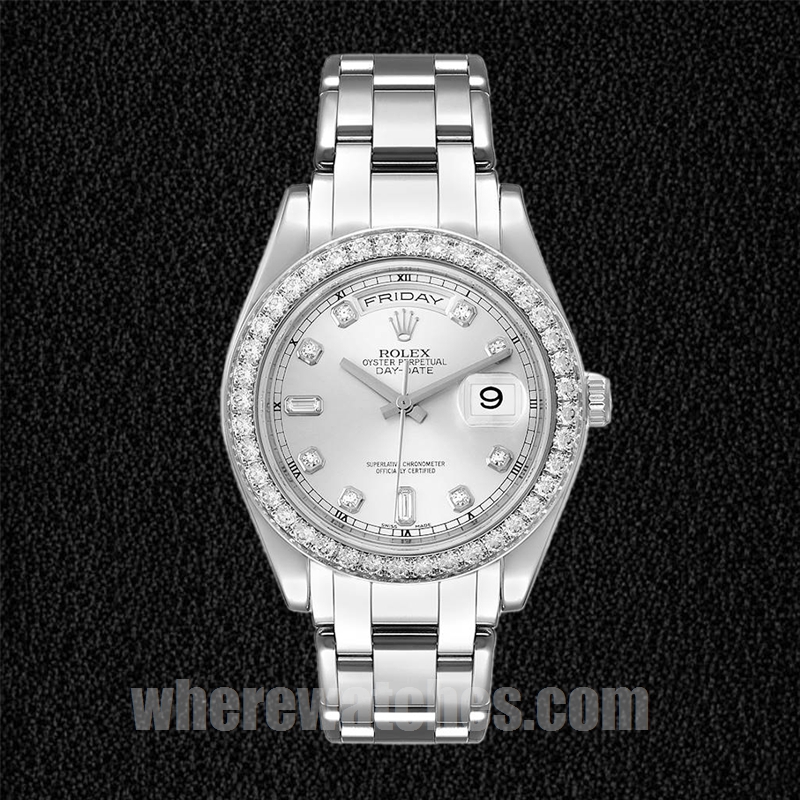 Rolex Pearlmaster 36mm Unisexe 18946 Argenté – Image 2
