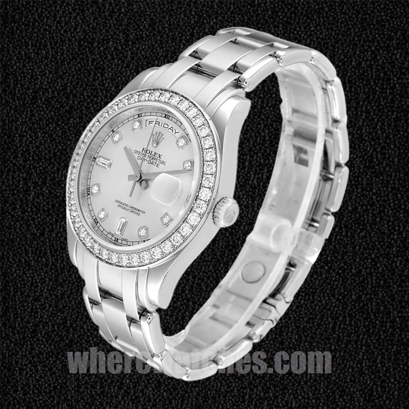 Rolex Pearlmaster 36mm Unisexe 18946 Argenté – Image 3