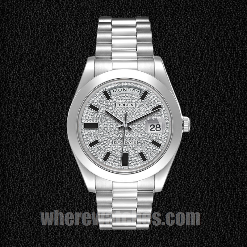 Rolex Day-Date Pour des hommes 41mm 218206 Argenté Automatique – Image 2