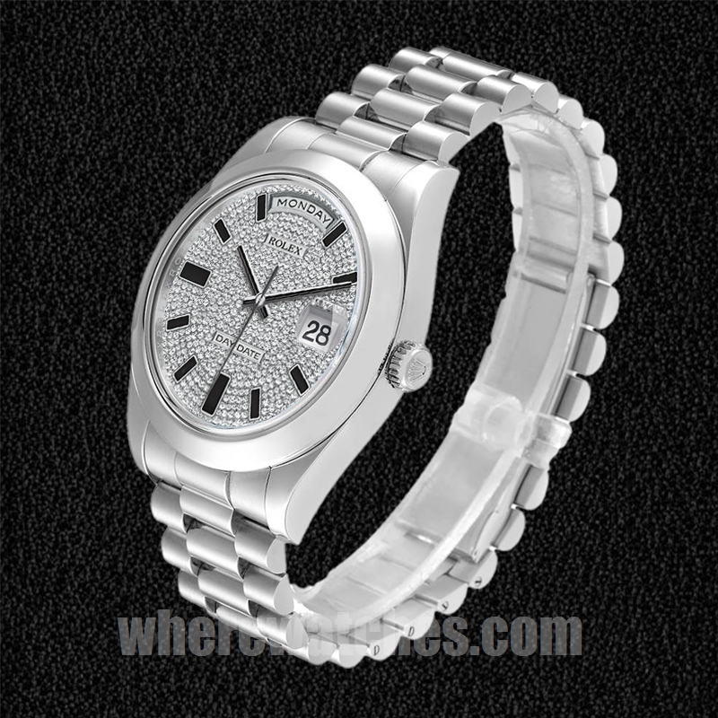 Rolex Day-Date Pour des hommes 41mm 218206 Argenté Automatique – Image 3
