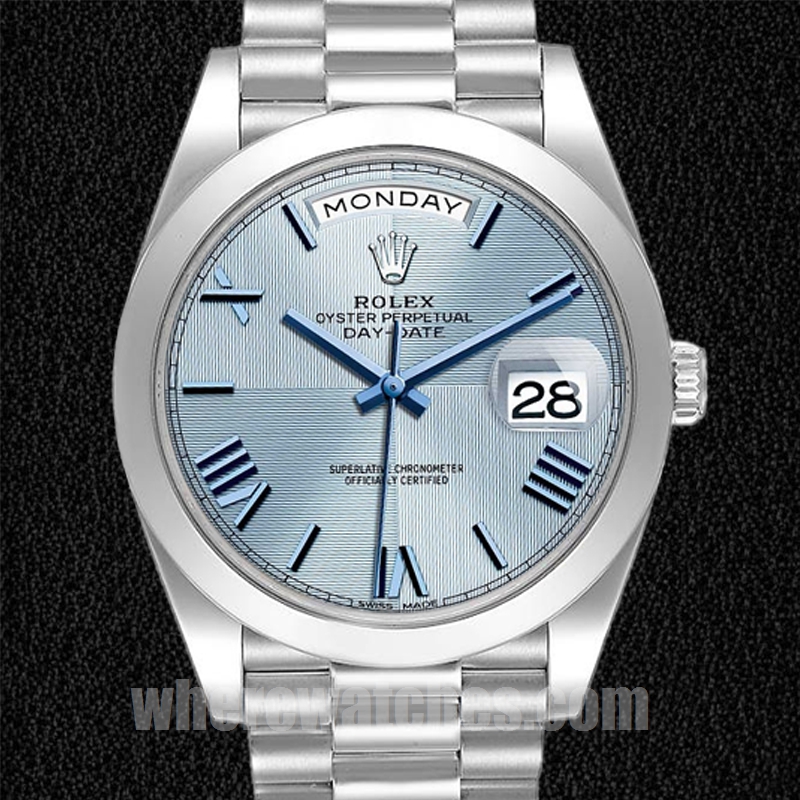Rolex Day-Date m228206-0001 40mm Pour des hommes Argenté Regardez