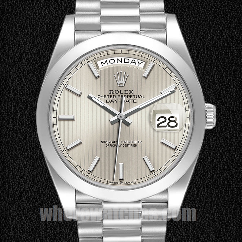 Rolex Day-Date Pour des hommes m228206-0034 40mm Cadran argenté Argenté