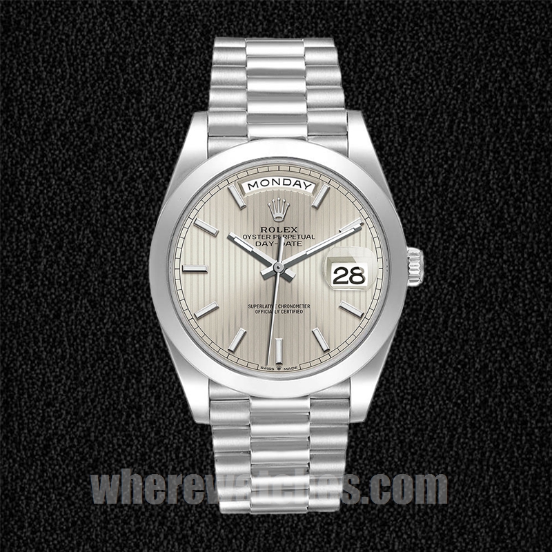 Rolex Day-Date Pour des hommes m228206-0034 40mm Cadran argenté Argenté – Image 2