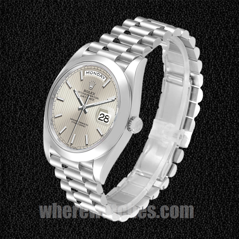Rolex Day-Date Pour des hommes m228206-0034 40mm Cadran argenté Argenté – Image 3
