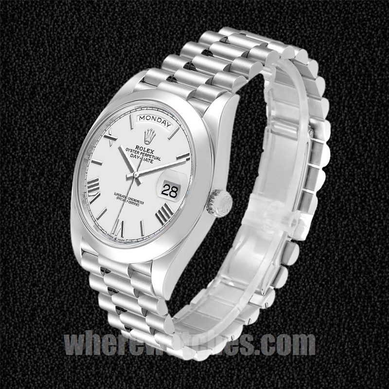 Rolex Day-Date 40mm m228206-0028 Pour des hommes Argenté Automatique – Image 3