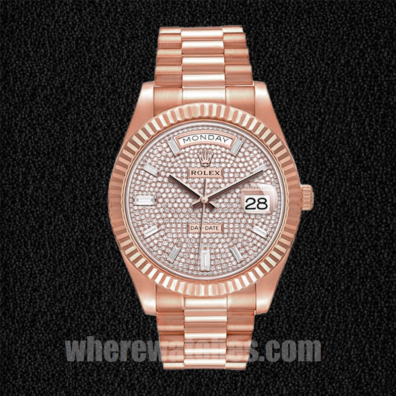 Rolex Day-Date 41mm m228235-0036 Pour des hommes Doré rose – Image 2