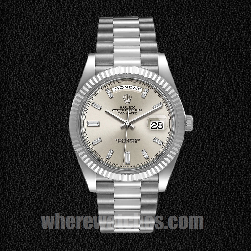 Rolex Day-Date m228236-0002 Pour des hommes 41mm Cadran argenté – Image 2