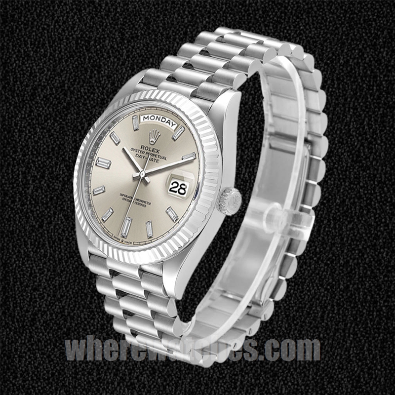 Rolex Day-Date m228236-0002 Pour des hommes 41mm Cadran argenté – Image 3