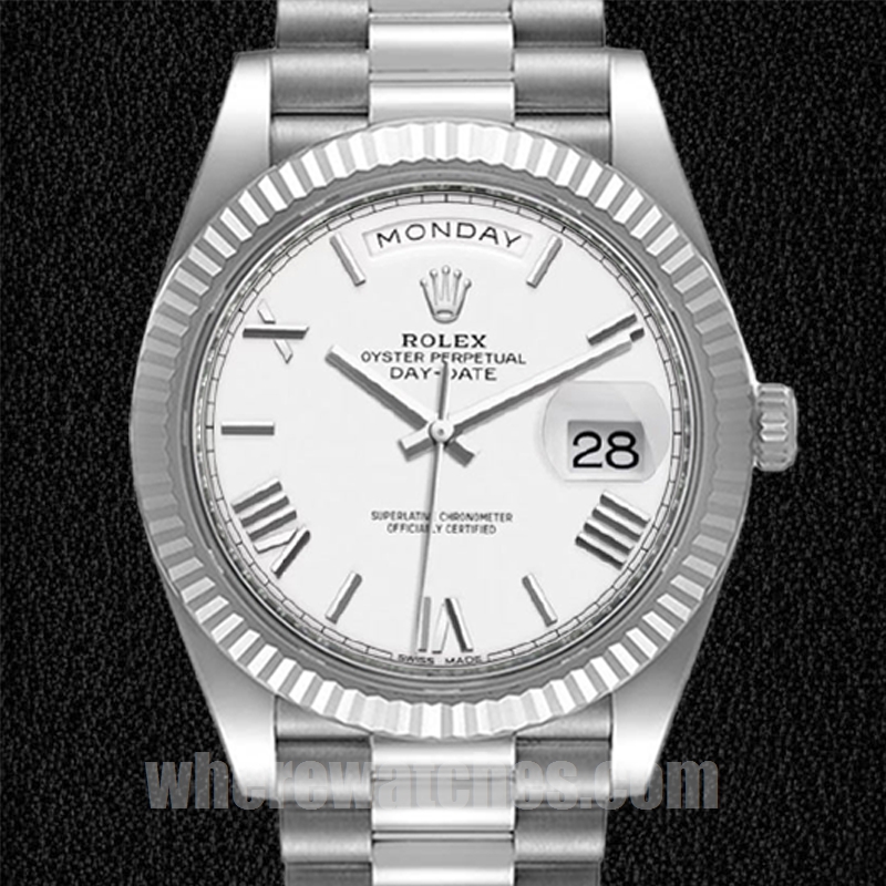 Rolex Day-Date 41mm Pour des hommes m228236-0010 Cadran blanc