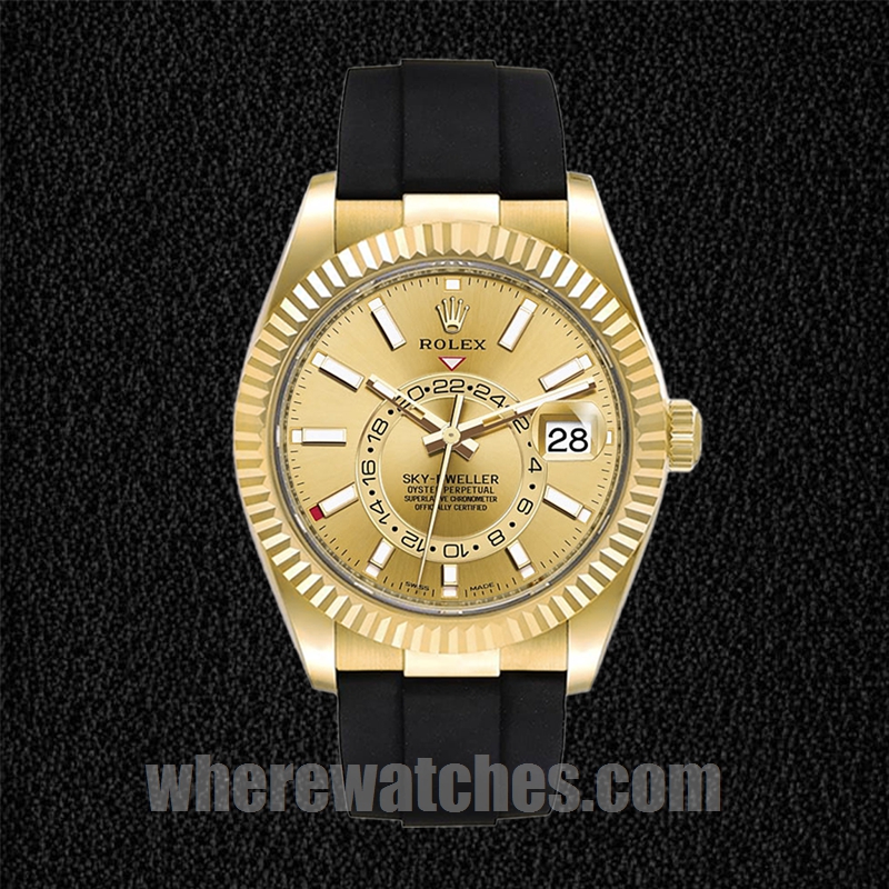 Rolex Sky-Dweller Pour des hommes m326238-0007 42mm Ton d'or Élastique – Image 2