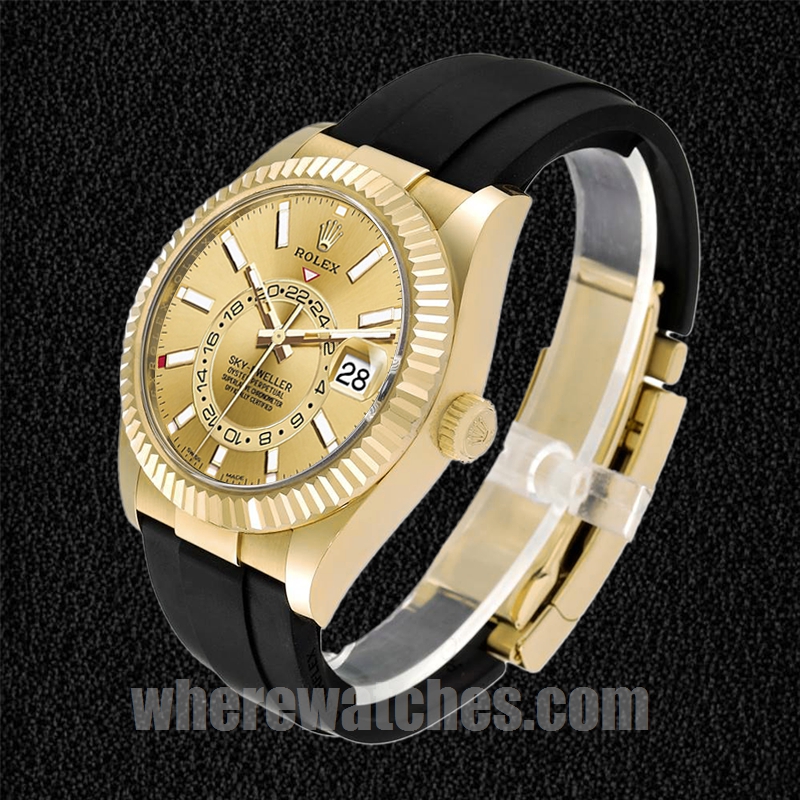 Rolex Sky-Dweller Pour des hommes m326238-0007 42mm Ton d'or Élastique – Image 3