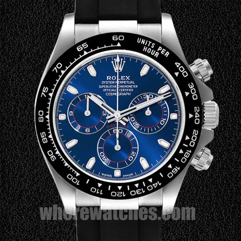 Rolex Daytona Pour des hommes 116519 40mm Argenté Cadran bleu