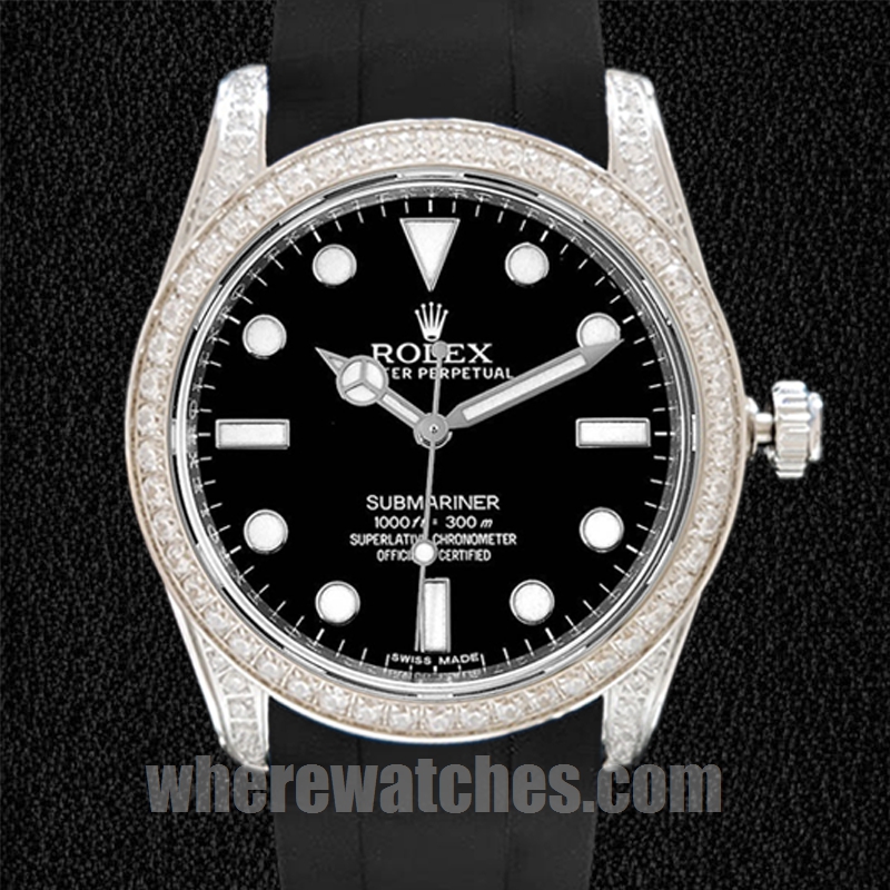 Rolex Submariner 40mm Pour des hommes 116610 Élastique Cadran noir