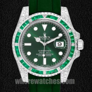 Rolex Submariner 116610 Pour des hommes 40mm Argenté Cadran vert