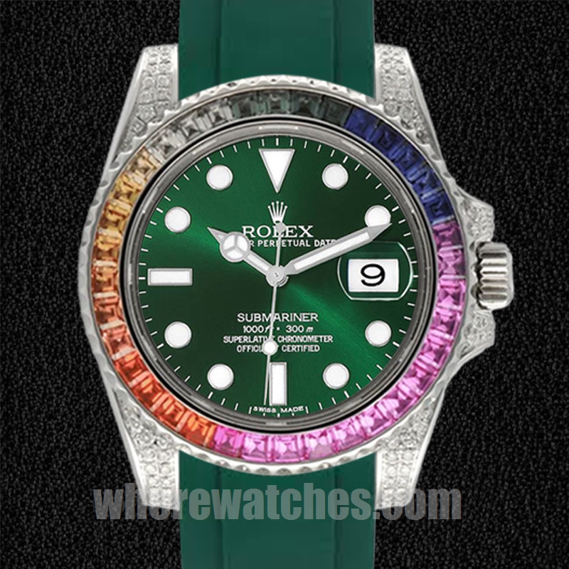 Rolex Submariner Pour des hommes 116610 40mm Argenté Regardez