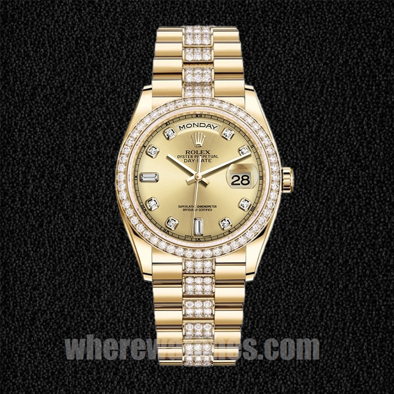 Rolex Day-Date Pour des hommes 36mm 118348 Automatique Cadran Champagne – Image 2