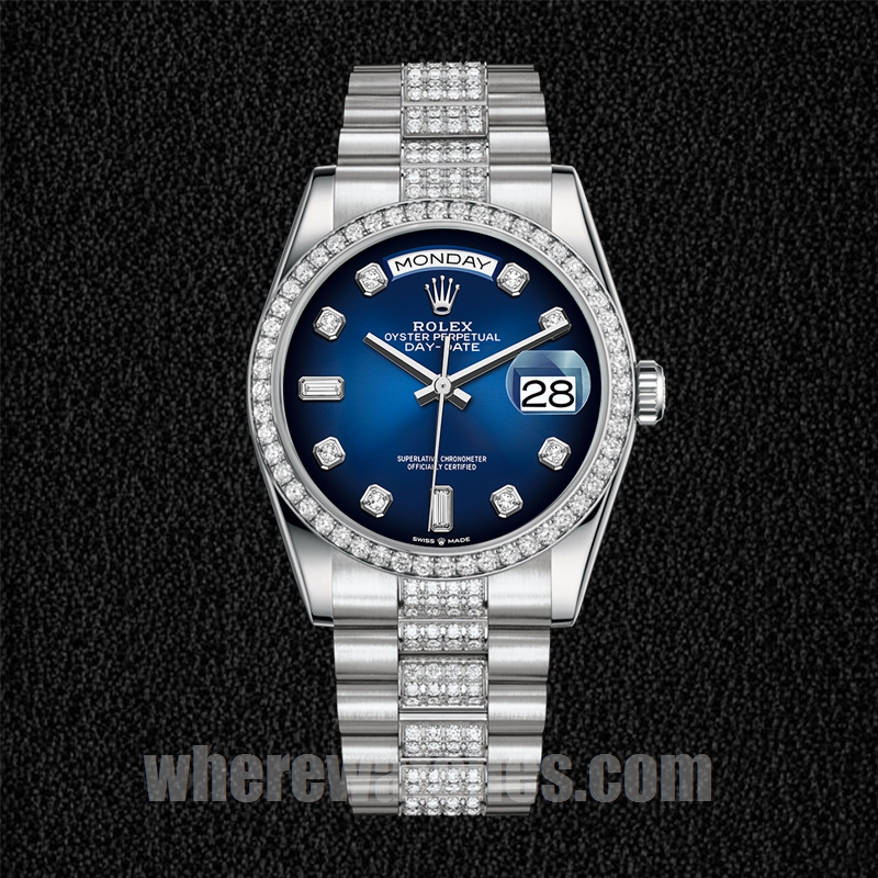 Rolex Day-Date 128349 Pour des hommes 36mm Argenté – Image 2