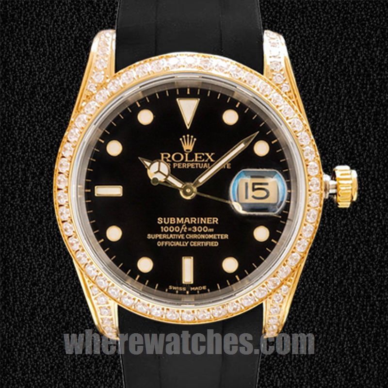 Rolex Submariner Pour des hommes 40mm 16613 Ton d'or