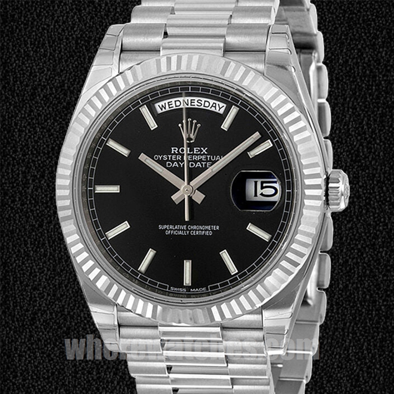 Rolex Day-Date Pour des hommes M228239-0004 40mm Cadran noir Regardez