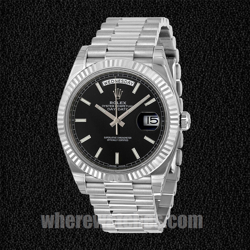 Rolex Day-Date Pour des hommes M228239-0004 40mm Cadran noir Regardez – Image 2
