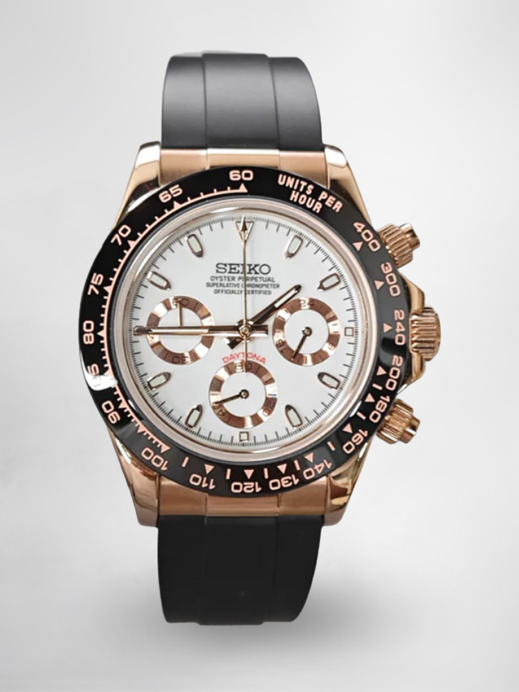 Montre Rolex Daytona Réplique 116515LN avec cadran ivoire et or rose