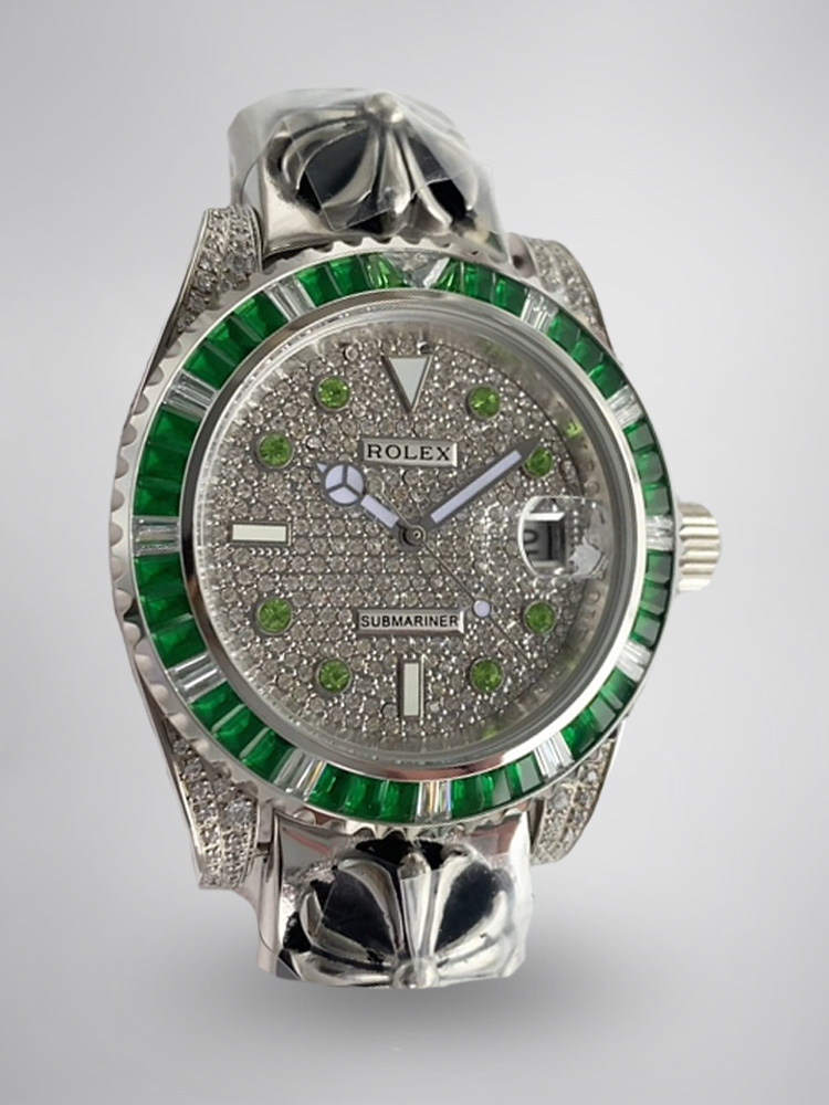 Montre Rolex Submariner Réplique Date 116649-EMBR Émeraude Diamant