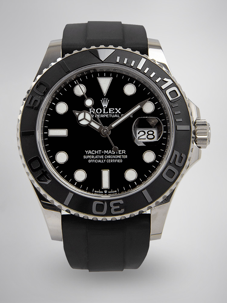 Montre Rolex Yacht-Master Réplique 226659 42 18k or blanc cadran noir