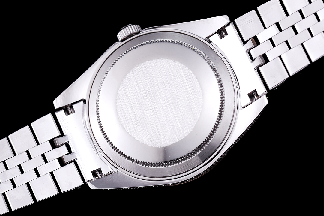 Montre Rolex Datejust Réplique 41 cristal de glace diamants colorés chiffres romains – Image 9