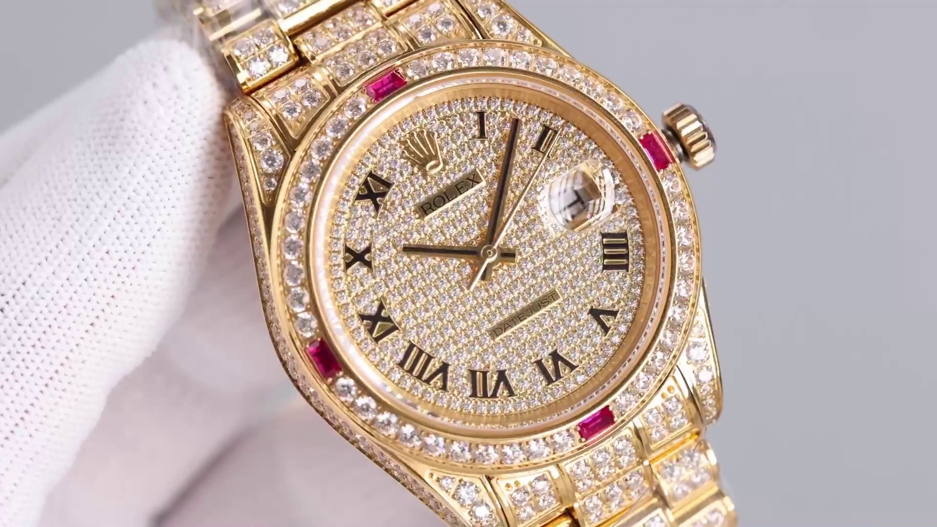 Montre Rolex Datejust Réplique 41mm en acier inoxydable or et diamants – Image 3