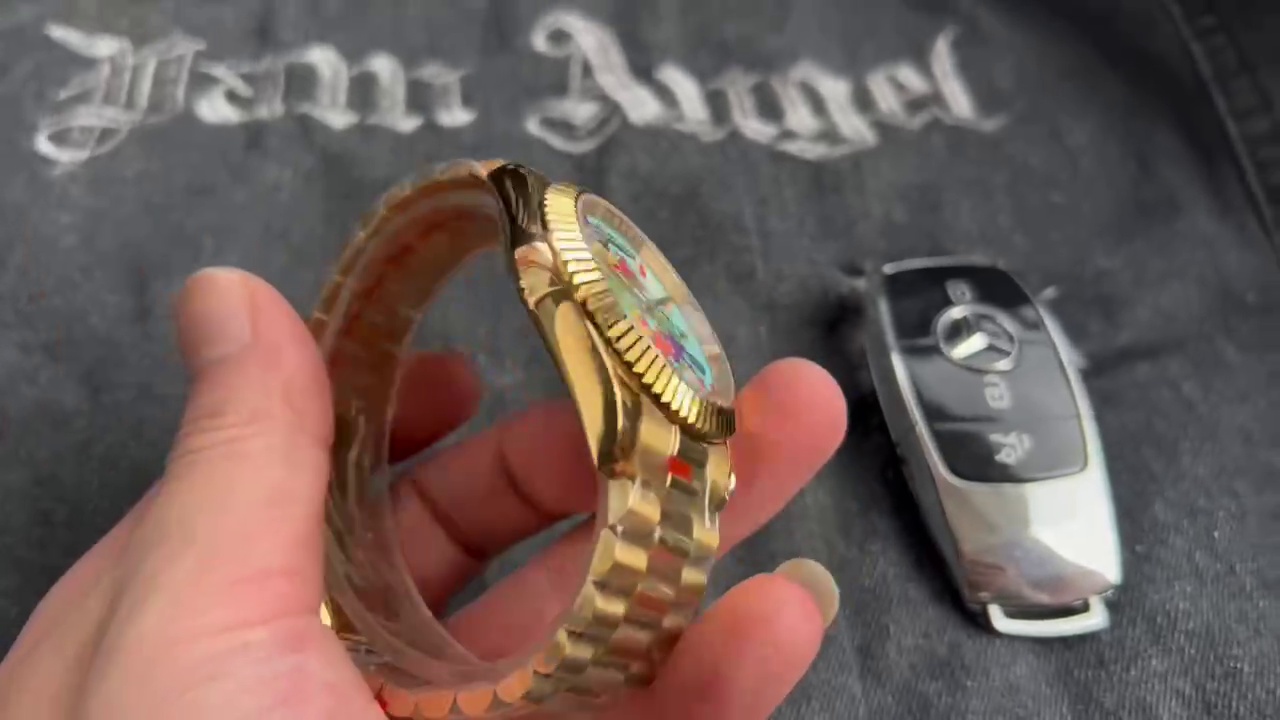 Montre Rolex Day-Date Réplique 36 128238 Bracelet En Or Jaune Luxe – Image 3