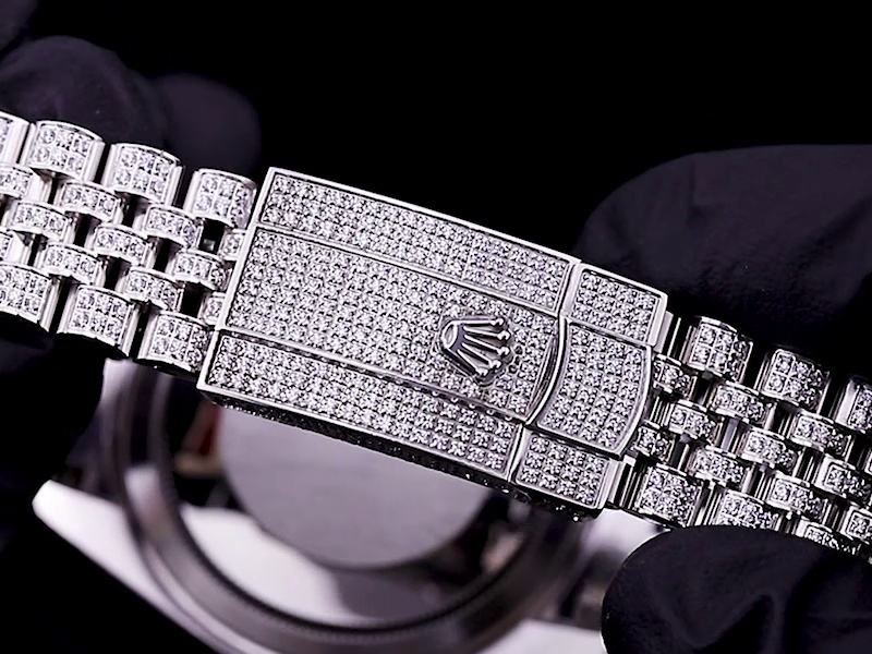 Montre Rolex Datejust Réplique 36mm cadran diamant arc en ciel arabe – Image 6