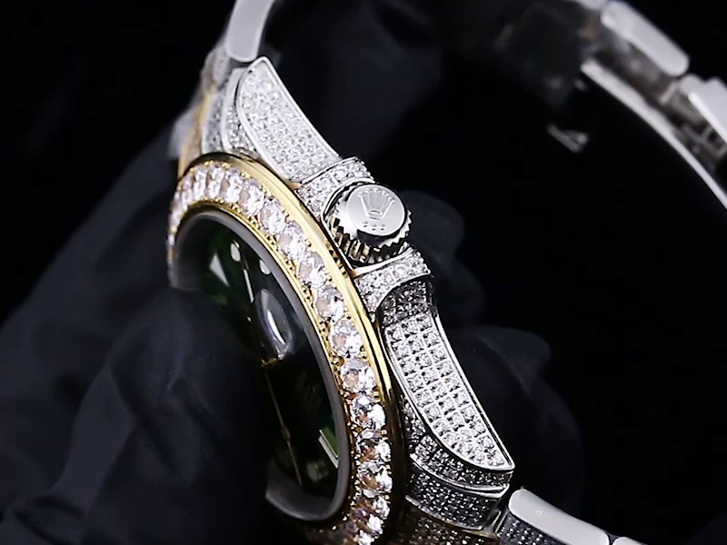 Montre Rolex Submariner Réplique 41mm bicolore or cadran émeraude acier inoxydable – Image 4