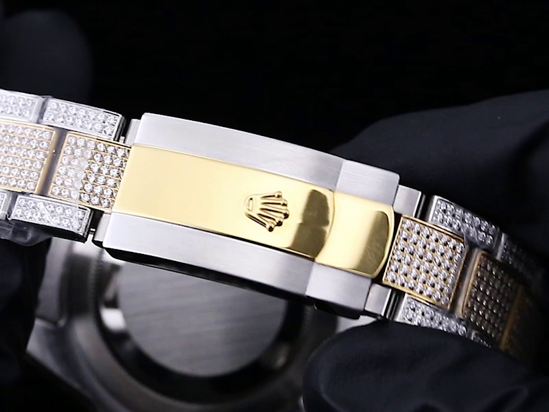 Montre Rolex Submariner Réplique 42mm cadran or ciel étoilé et diamants – Image 5