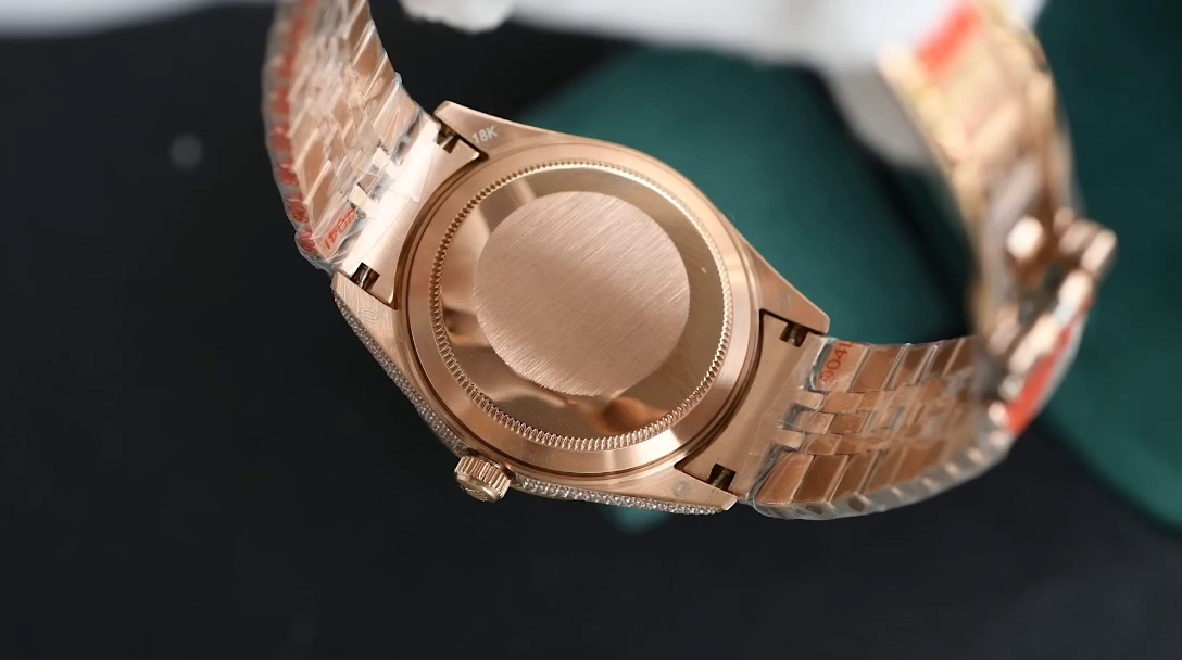Montre Rolex Oyster-Perpetual Datejust Réplique Or rose Ciel étoilé Cadran blanc – Image 4