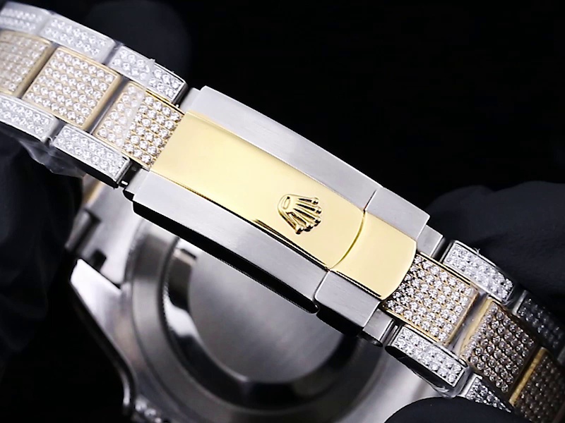 Montre Rolex Submariner Réplique 41mm bicolore or cadran émeraude acier inoxydable – Image 6