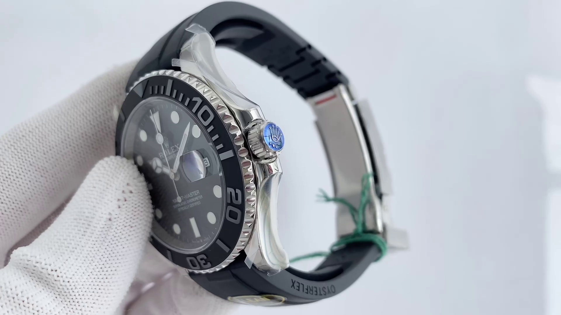 Montre Rolex Yacht-Master Réplique 226659 42 18k or blanc cadran noir – Image 3