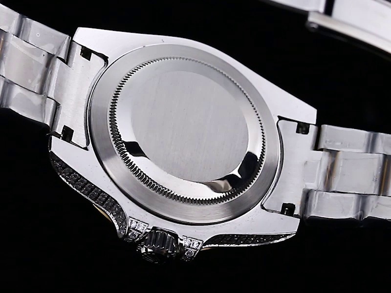Montre Rolex Submariner Réplique 41 mm cadran bicolore en diamants chiffres arabes colorés – Image 5