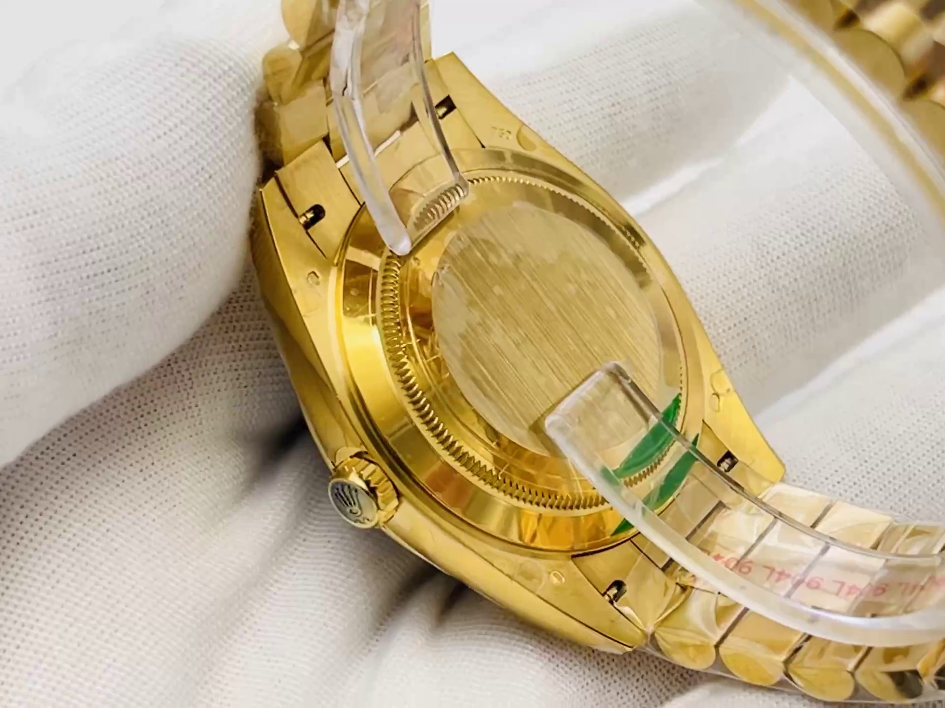 Montre Rolex Day-Date Réplique 228238 Romaine Verte Or Jaune – Image 3