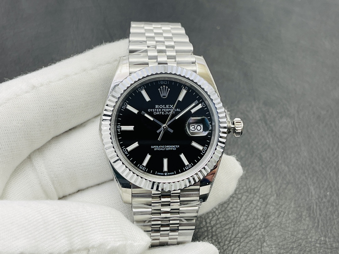 Montre Rolex Datejust Réplique 41mm cadran noir 126334 – Image 2